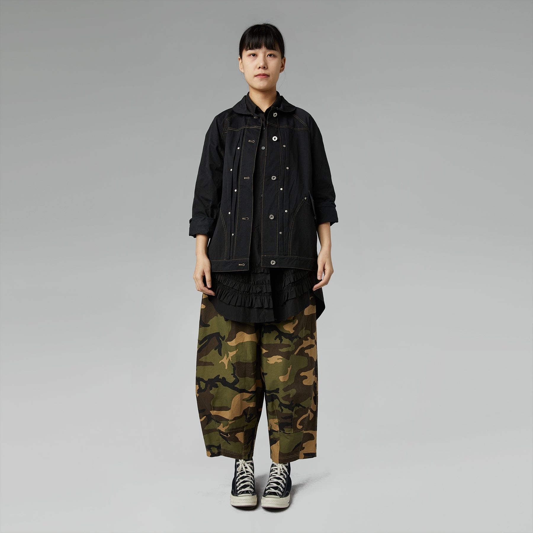 SHIRT WITH ROUCHE WHITE