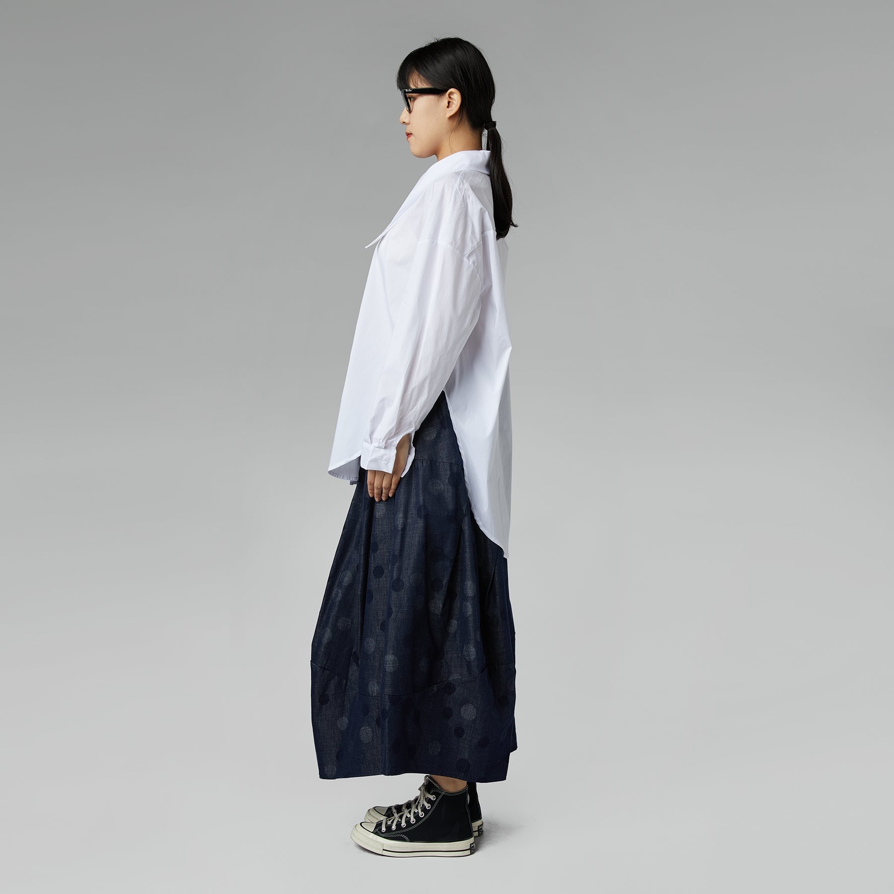 SHIRT WITH POINTED COLLAR