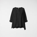 BLOUSE WITH PLEATS BLACK