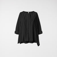 BLOUSE WITH PLEATS BLACK
