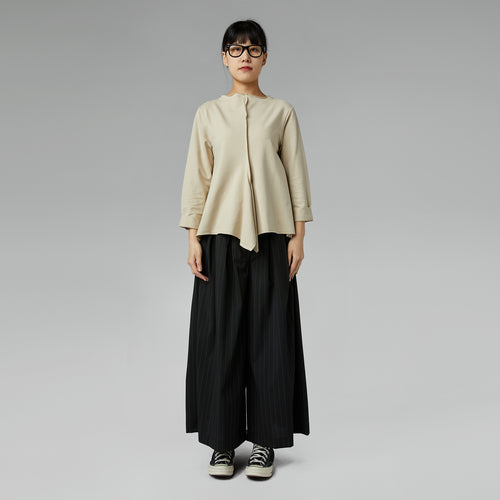 FELPA ASIMMETRICA BEIGE