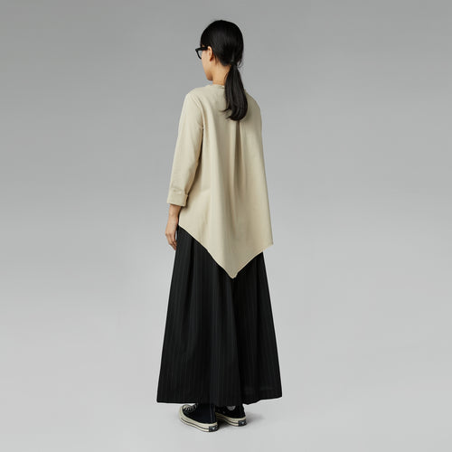 FELPA ASIMMETRICA BEIGE