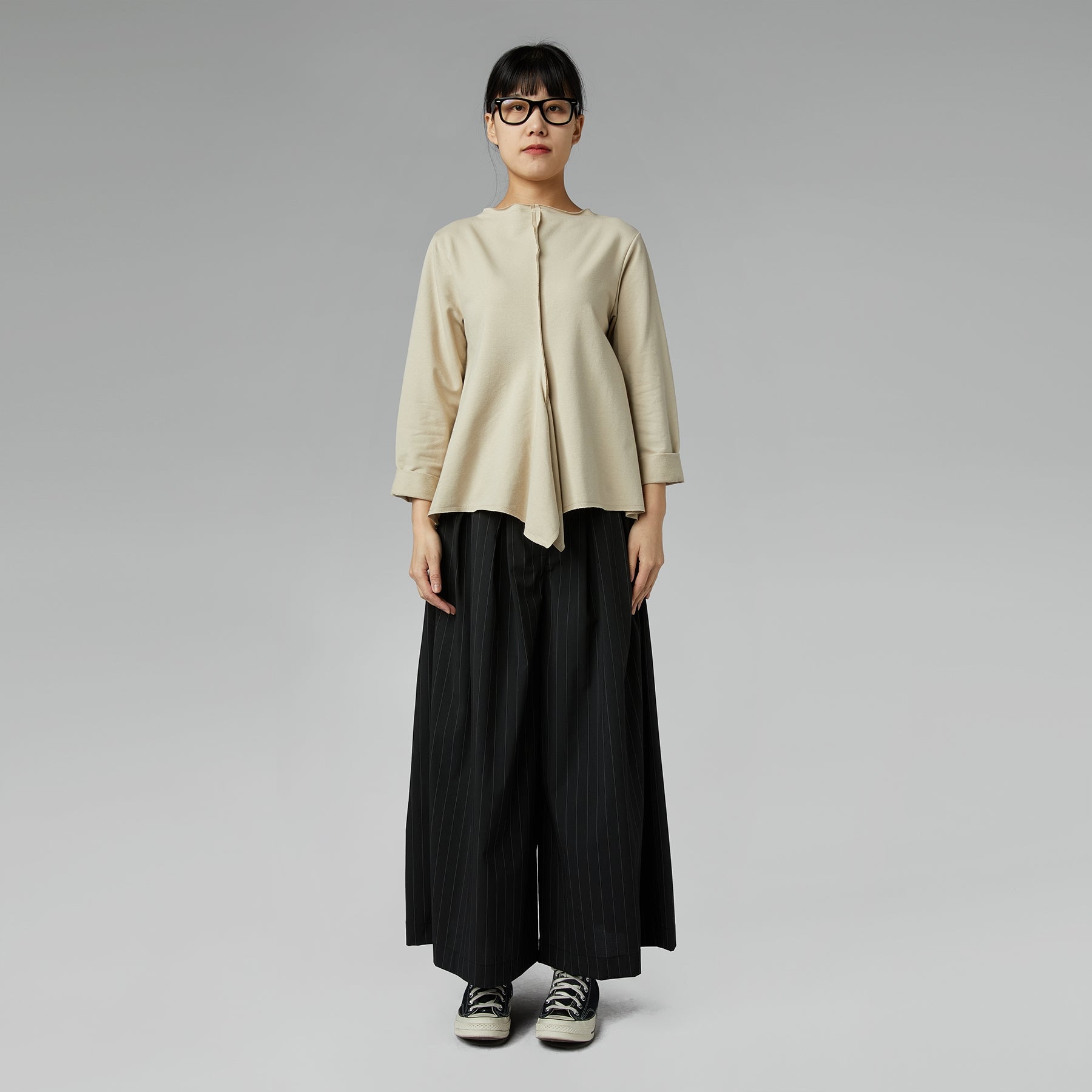 SWEAT-SHIRT ASYMÉTRIQUE NOIR