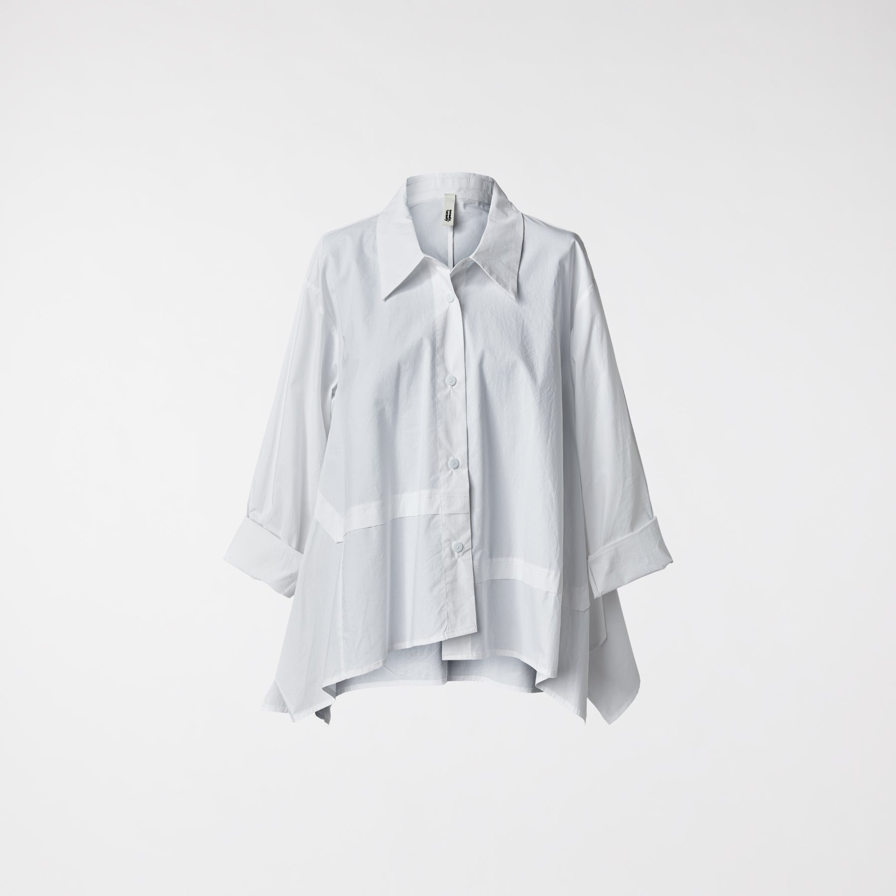 Chemise asymétrique en coton blanc