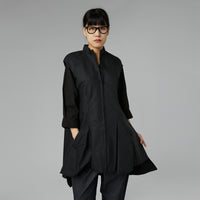 KAMIZELKA Z BAWEŁNY Z ZAMKIEM CZARNYM