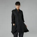 VEST IN COTTON FABRIC WITH ZIP WHITE