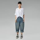 BLUSA CON SCOLLO A SCALETTA BIANCA