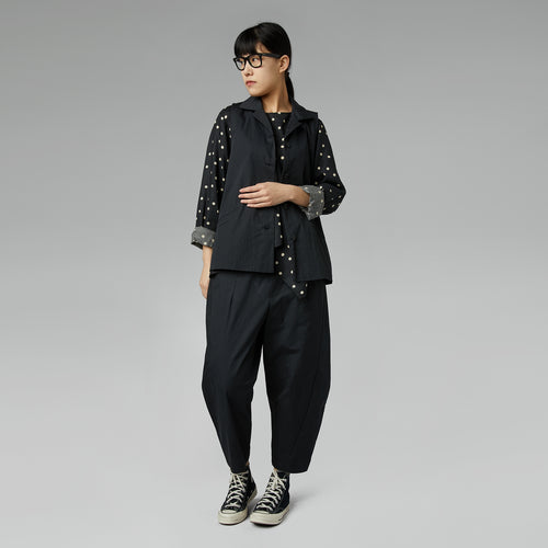 VEST WITH BUTTONS BLACK