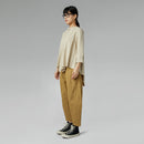 PANTALONI A PUNTA IN TESSUTO EFFETTO STROPICCIATO ORO