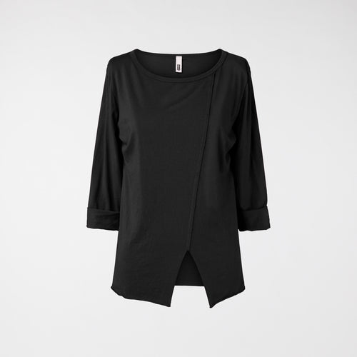 CAMISETA CON ABERTURA NEGRO