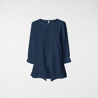 CAMISETA CON ABERTURA AZUL