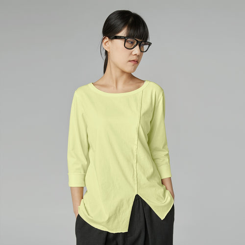 CAMISETA CON ABERTURA AZUL