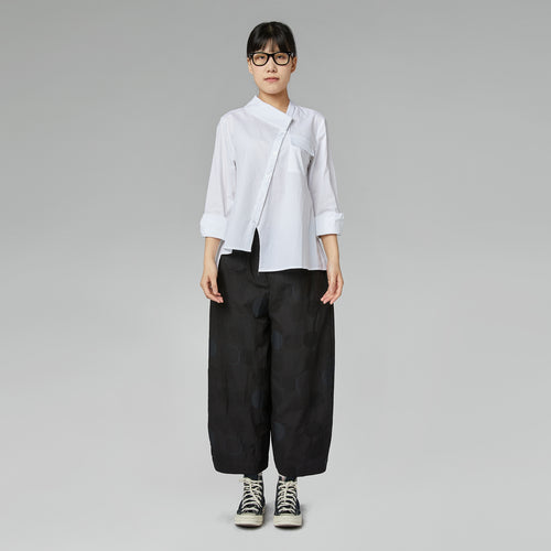 CAMICIA CON MEZZO COLLO BIANCA