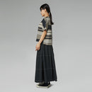 BLACK LOOSE TROUSERS WITH CONTRASTING STITCHING