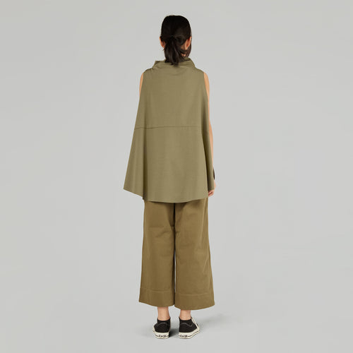 HIGH NECK STRETCH WAISTCOAT RED