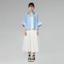 WRINKLED EFFECT SKIRT WITH WALLET CLOSURE