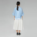 WRINKLED EFFECT SKIRT WITH WALLET CLOSURE