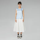 WRINKLED EFFECT SKIRT WITH WALLET CLOSURE