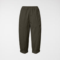 PANTALONI REGULAR FIT IN TESSUTO DI COTONE MARRONE