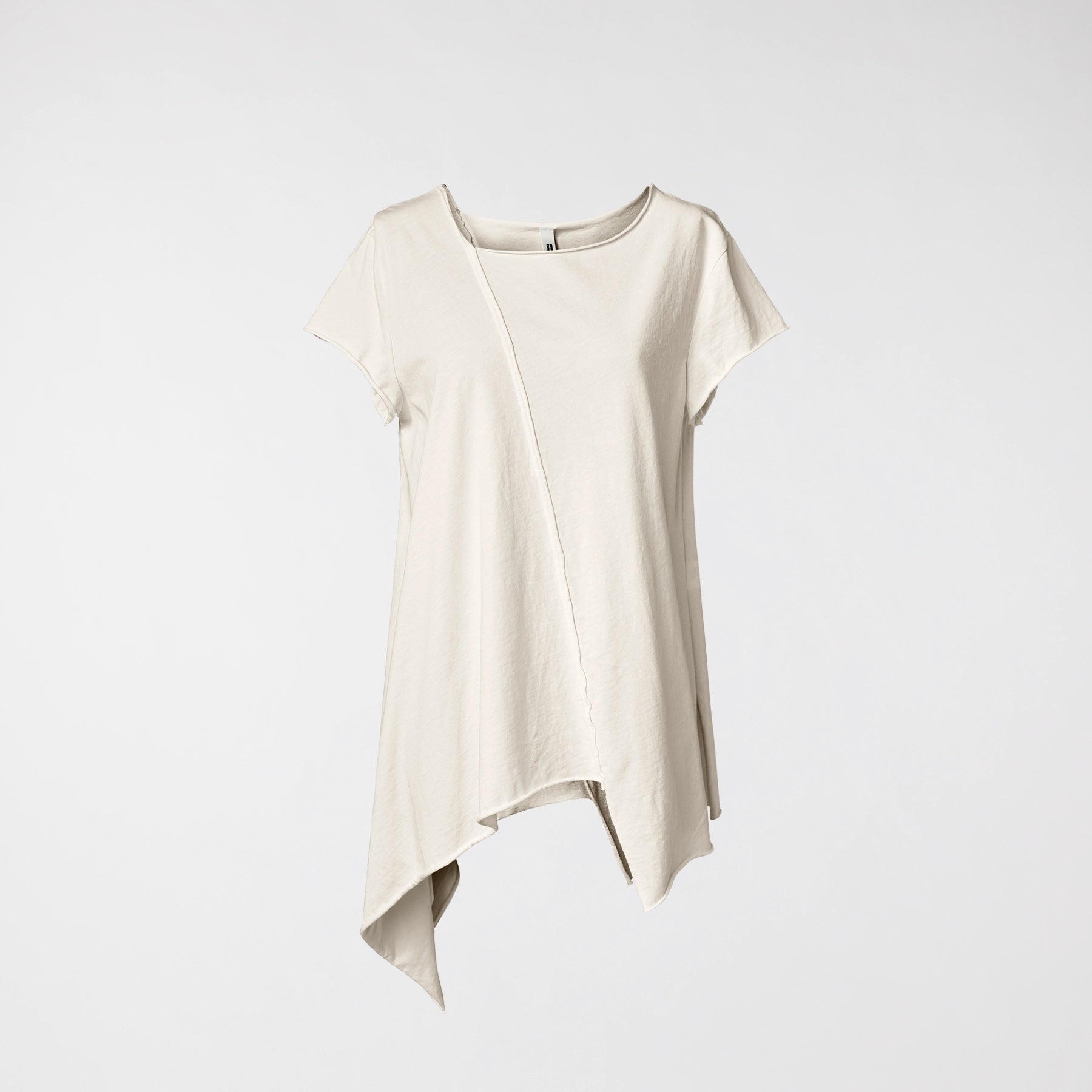 T-SHIRT ASIMMETRICA BEIGE