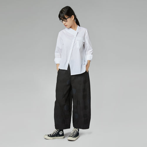 CAMICIA CON MEZZO COLLO NERA