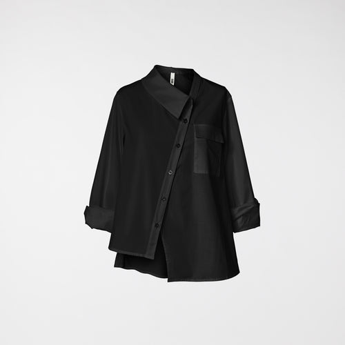 CAMICIA CON MEZZO COLLO NERA