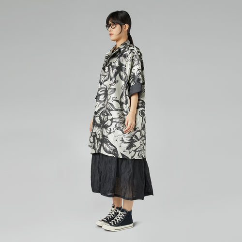 PEARLY KIMONO JACKET WITH FLOWERS