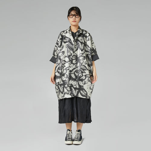 PEARLY KIMONO JACKET WITH FLOWERS