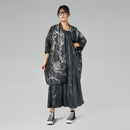 KIMONO JACKET WITH SILVER FLOWERS