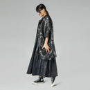 KIMONO JACKET WITH SILVER FLOWERS