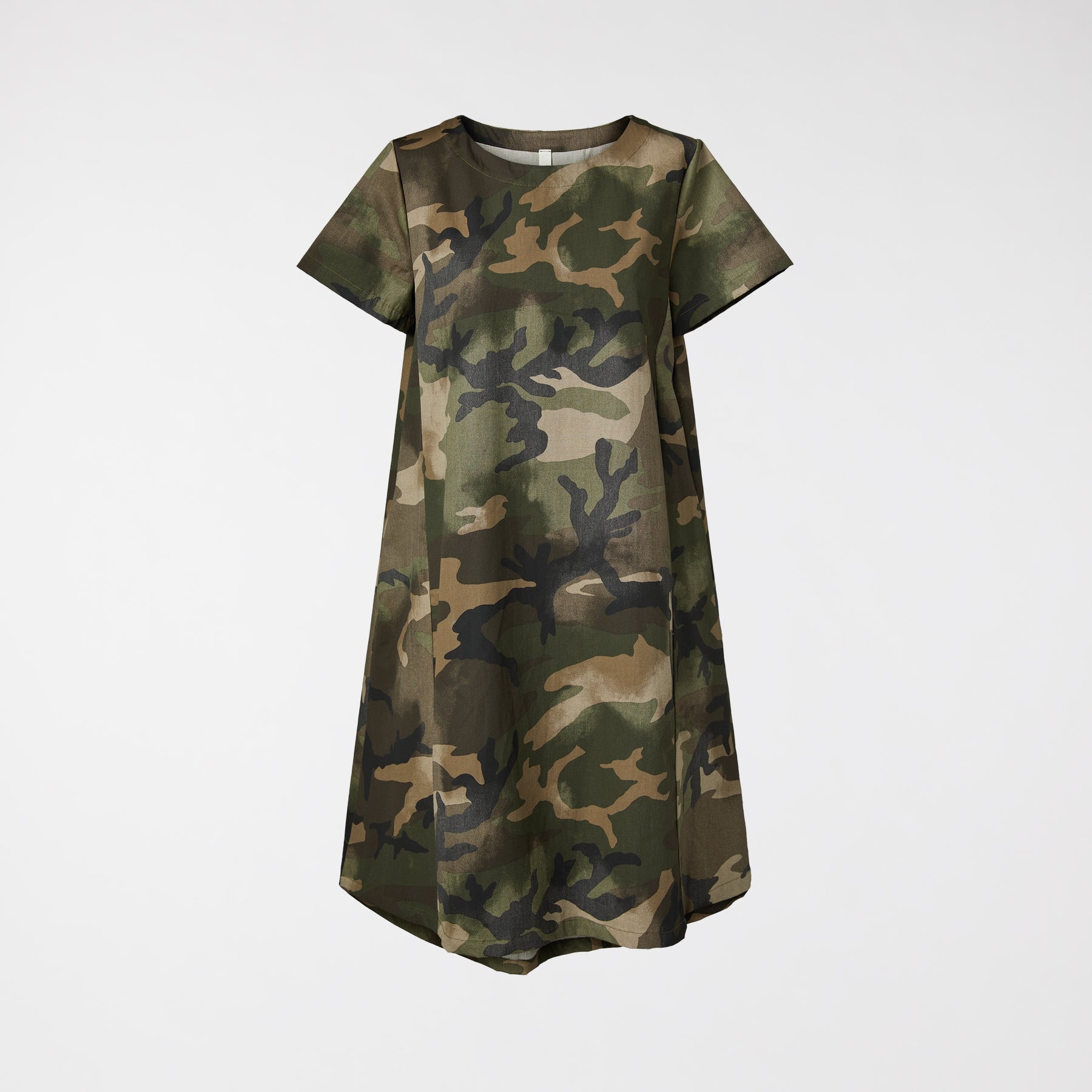 ROBE MIDI EN COTON À IMPRIMÉ MILITAIRE