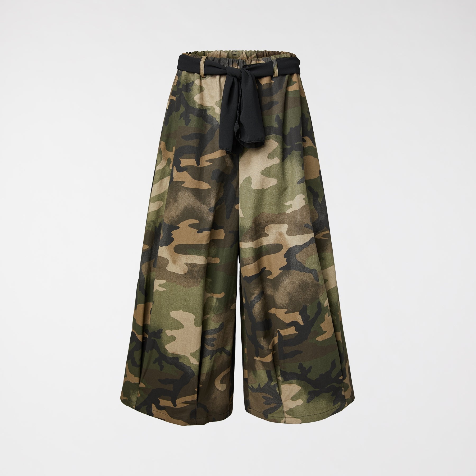 PANTALONI IN COTONE CON FANTASIA MILITARE