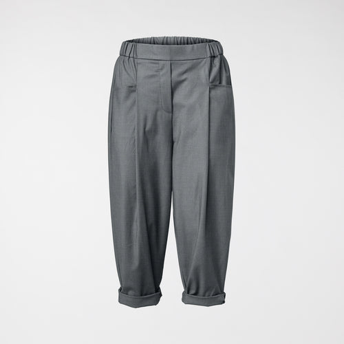 LOOSE TROUSERS WITH FRONT POCKETS GREY