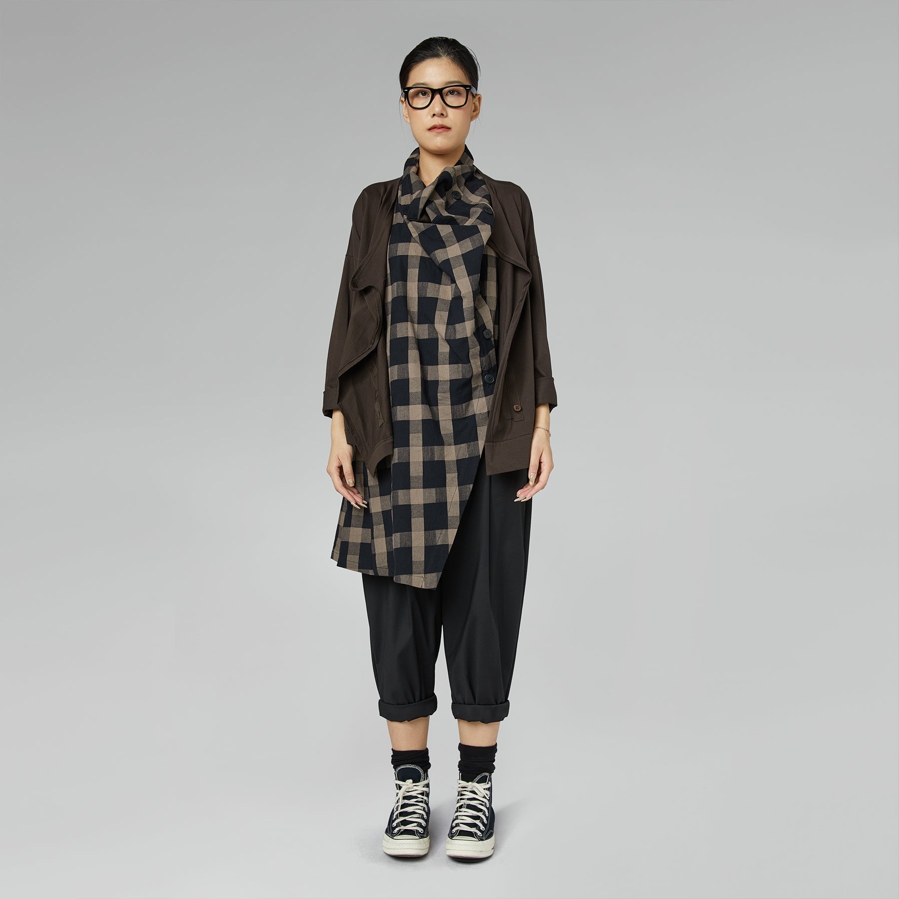 PANTALON AMPLES NOIR AVEC POCHES AVANT