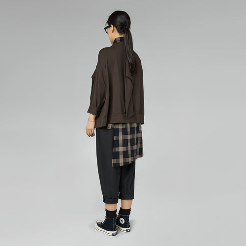 PANTALON AMPLES NOIR AVEC POCHES AVANT