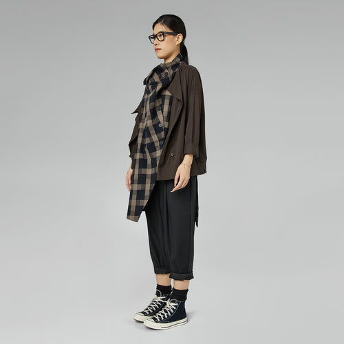 LOOSE TROUSERS WITH FRONT POCKETS GREY