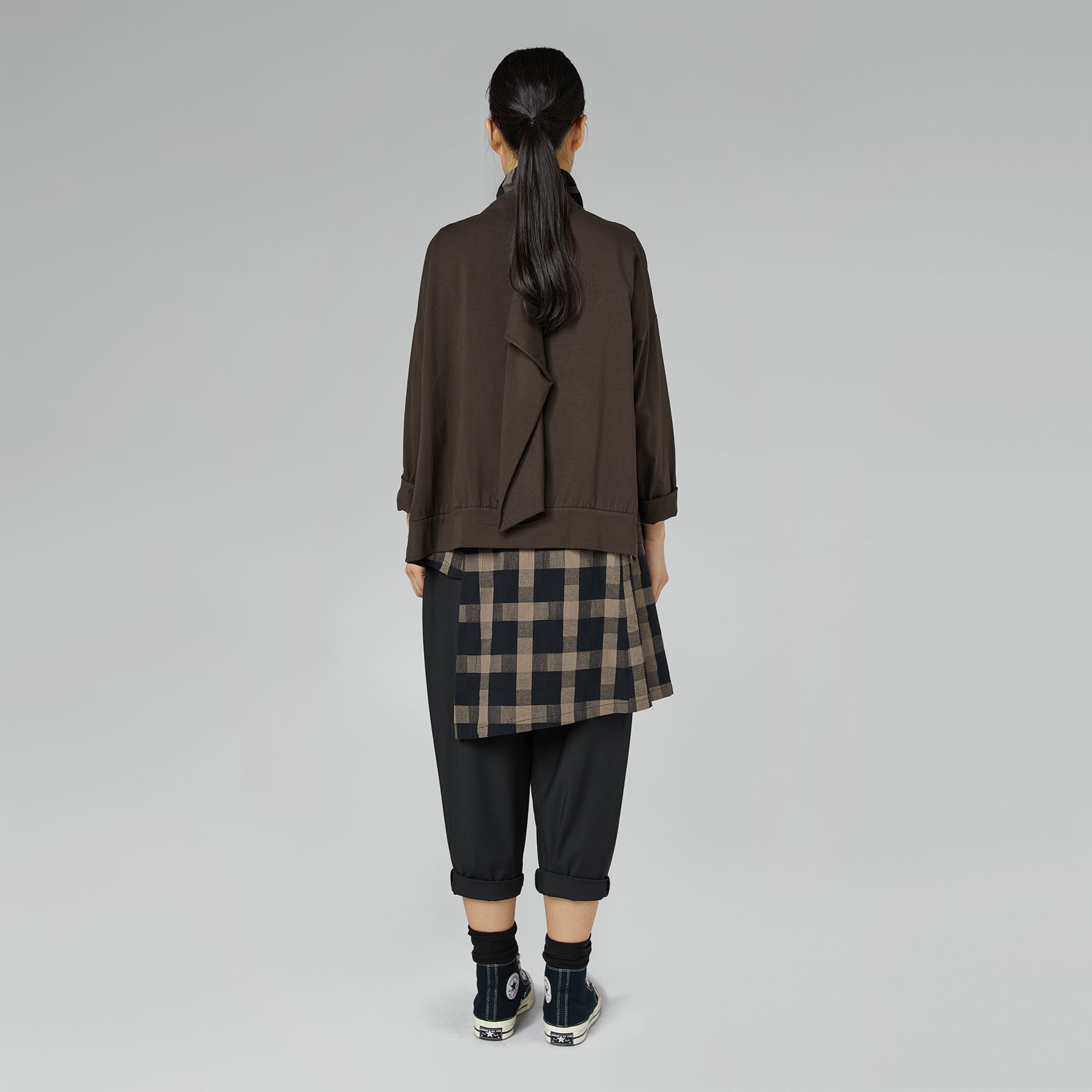 LOOSE TROUSERS WITH FRONT POCKETS GREY