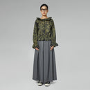 BLUSA STAMPATA CON VOLANT