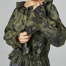 BLUSA STAMPATA CON VOLANT