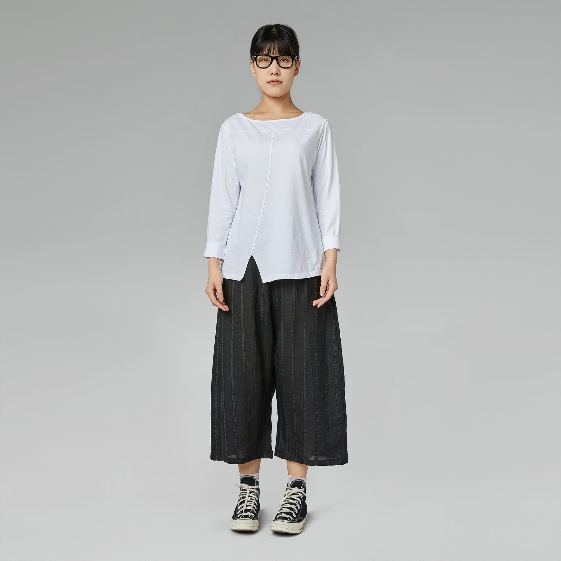 T-SHIRT IN COTONE CON SPACCO BORDEAUX