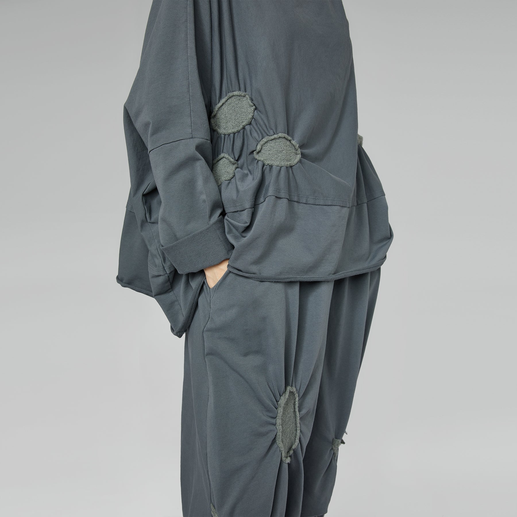 Spodnie typu bubble szare