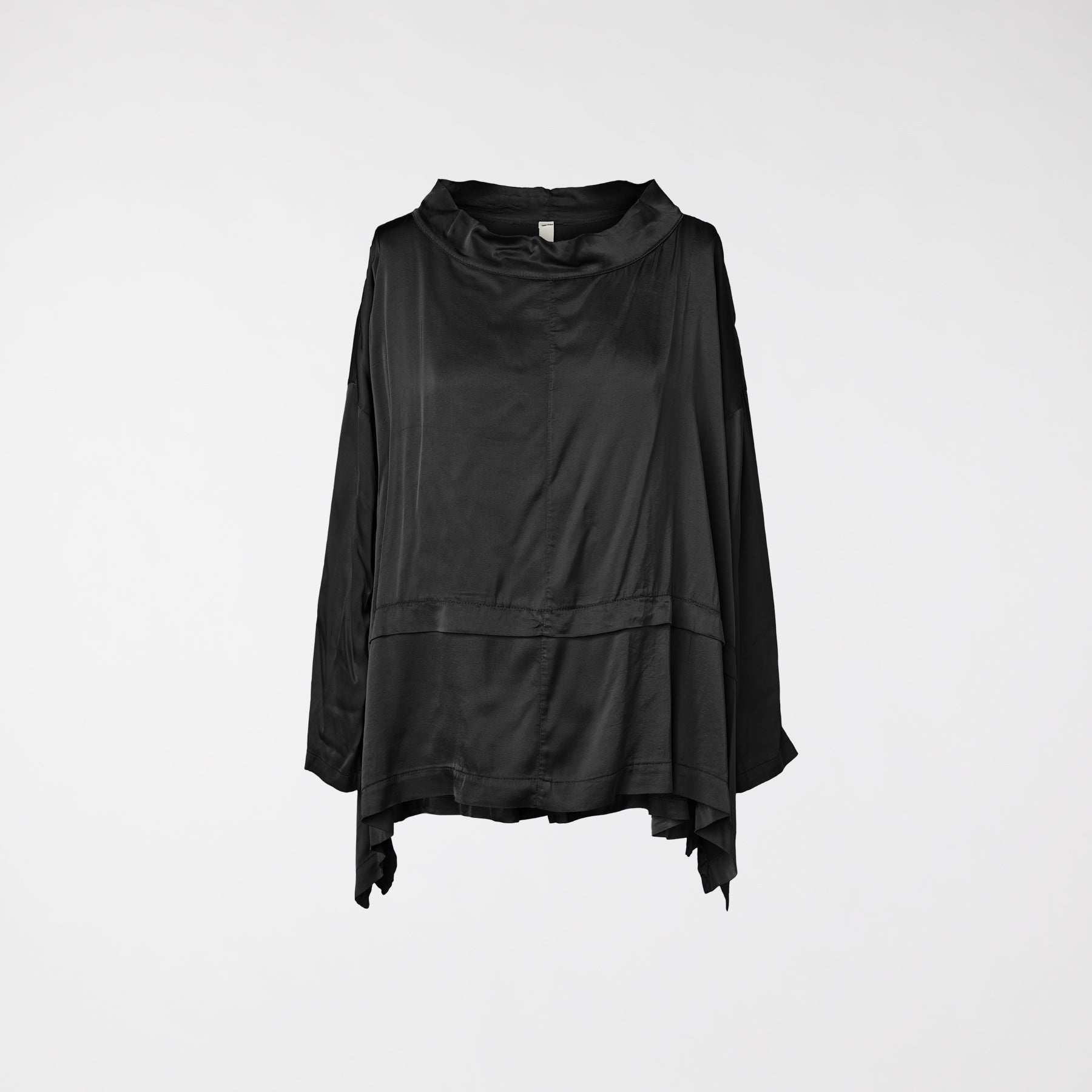 BLUSA IN RASO NERA