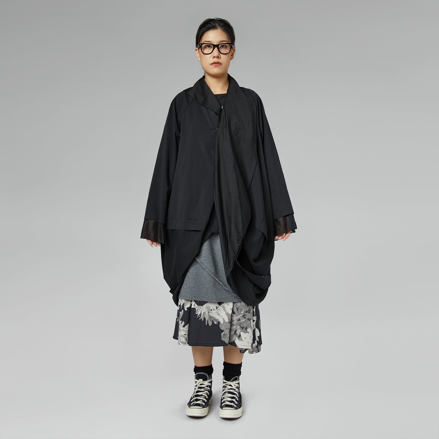 CARDIGAN IN PUNTO MILANO CON VOLANT