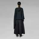 ASYMMETRIC BUBBLE SWEATSHIRT BLACK