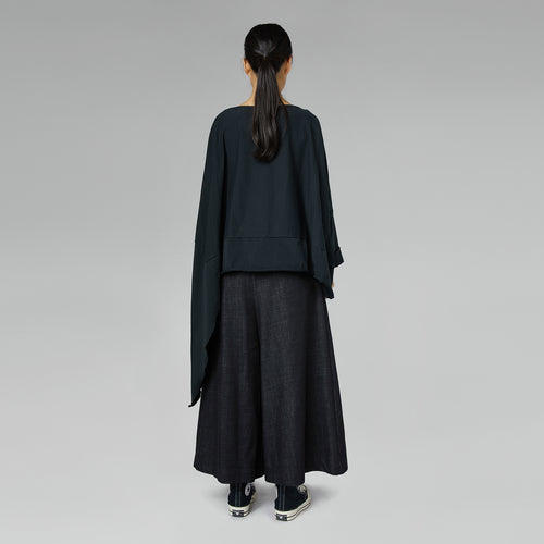 ASYMMETRIC BUBBLE SWEATSHIRT BLACK