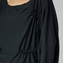 ASYMMETRIC BUBBLE SWEATSHIRT BLACK