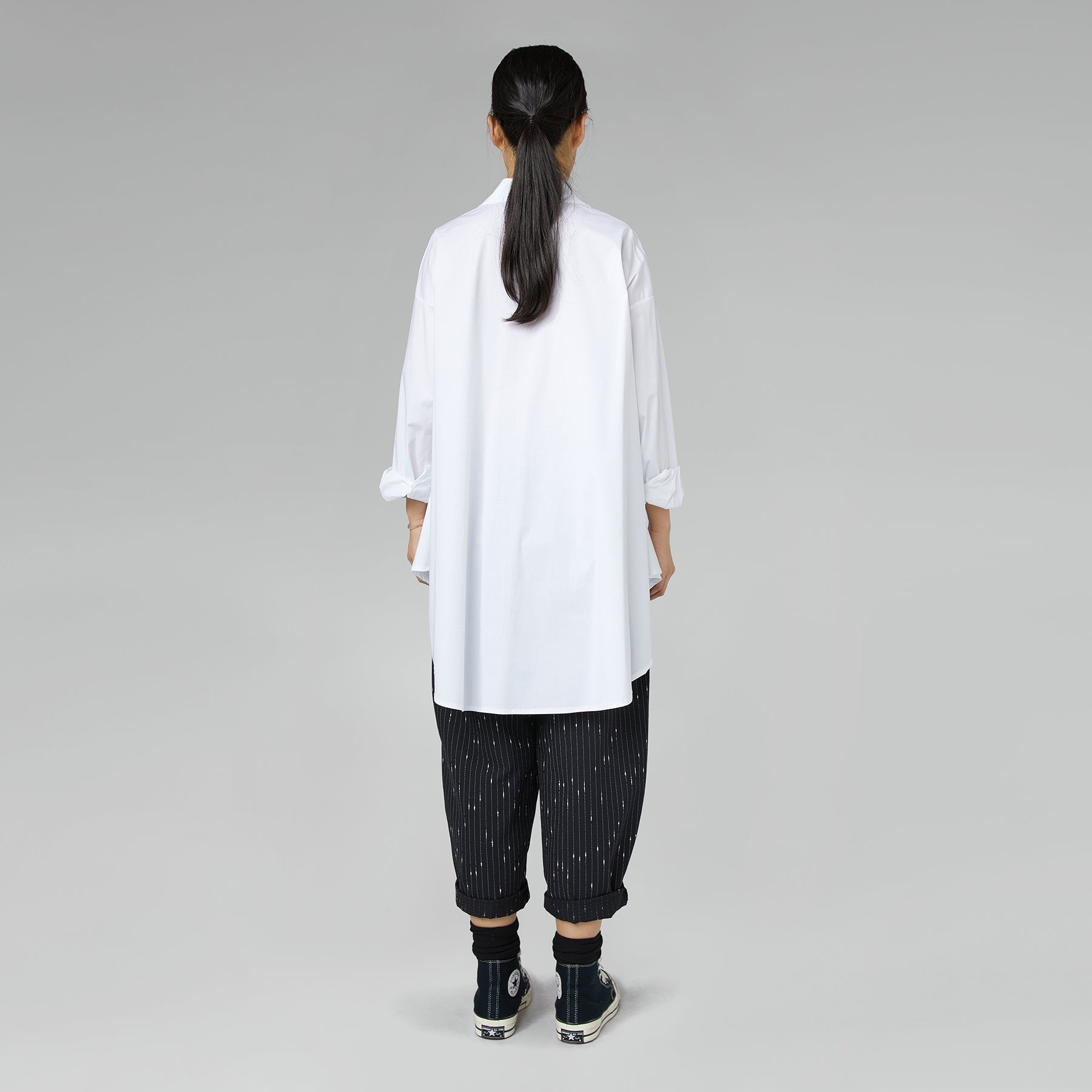 CAMICIA IN COTONE AMPIA E SVASATA