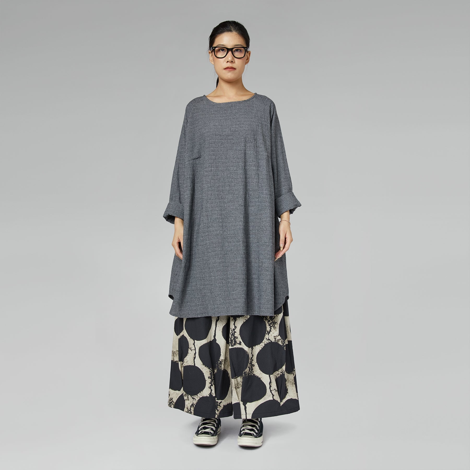 BIG POLKA DOT COTTON TROUSERS