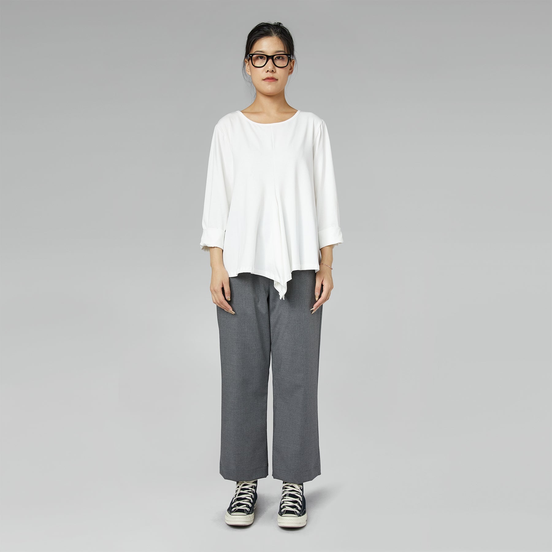 POINTED T-SHIRT BLACK