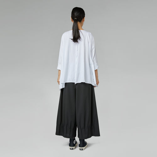 KOSZULKA BAWEŁNIANA Z ROZCIĘCIAMI PO BOKU BRĄZOWA